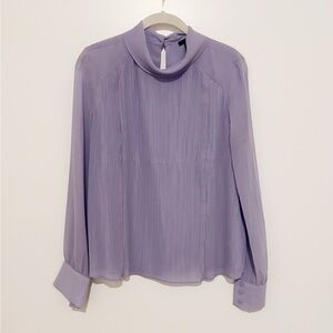 Ann Taylor Lavender Pleated Blouse